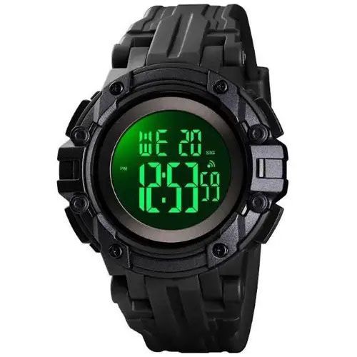 Годинник наручний чоловічий SKMEI 1545BKWT BLACK-WHITE, водонепроникний чоловічий годинник. Колір: чорний | Зображення 2