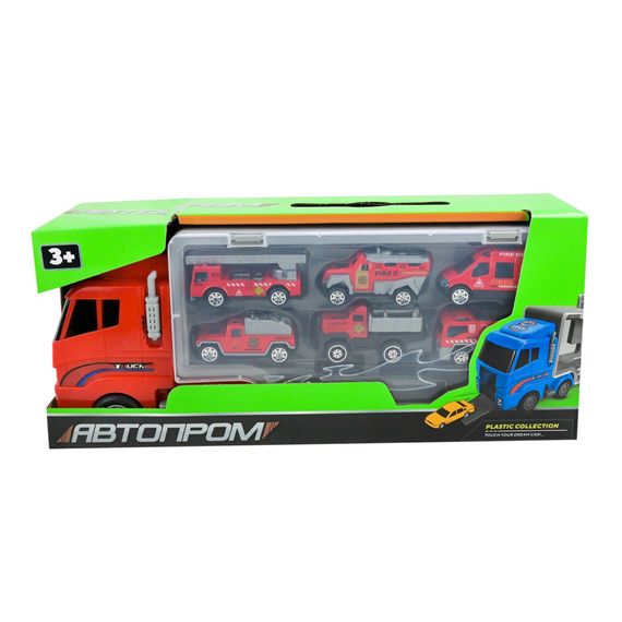 Дитячий трейлер з машинками PS006-2, 6 машинок | Зображення 3
