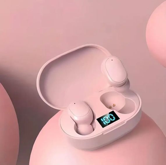 TWS Е6S Бездротові Bluetooth-навушники із шумозаглушенням і мікрофоном, IPX5 водонепроникні. Рожеві | Зображення 4