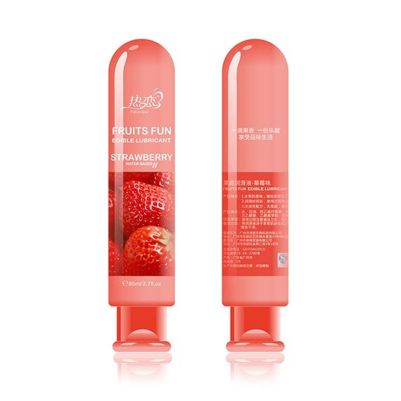 Їстівний лубрикант Fall in love Полуниця на водній основі Babydoll 80 мл. Червоний 494297 | Зображення 1