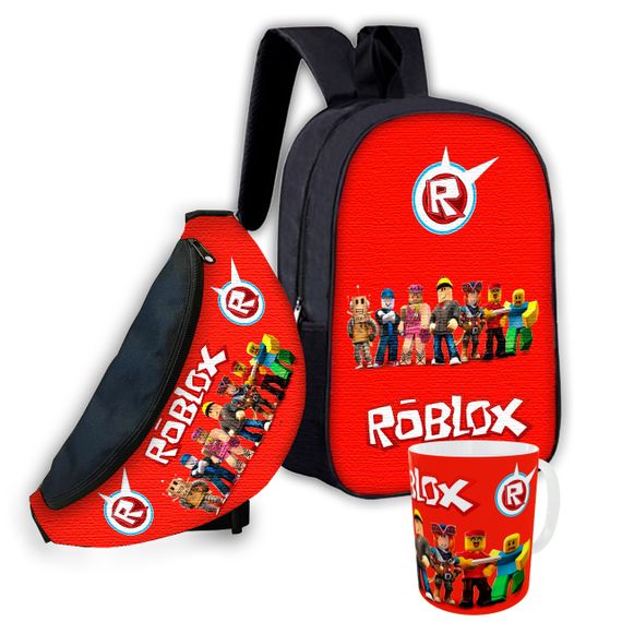 Набір дитячий Роблокс «Roblox» рюкзак 36х27см сумка-бананка, кружка з принтом для хлопчика (01580)
