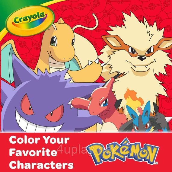 Набір для малювання Crayola Pokemon 115 предметів Оригінал Крайола Покемон крейда, олівці, маркери, розмальовки | Зображення 7