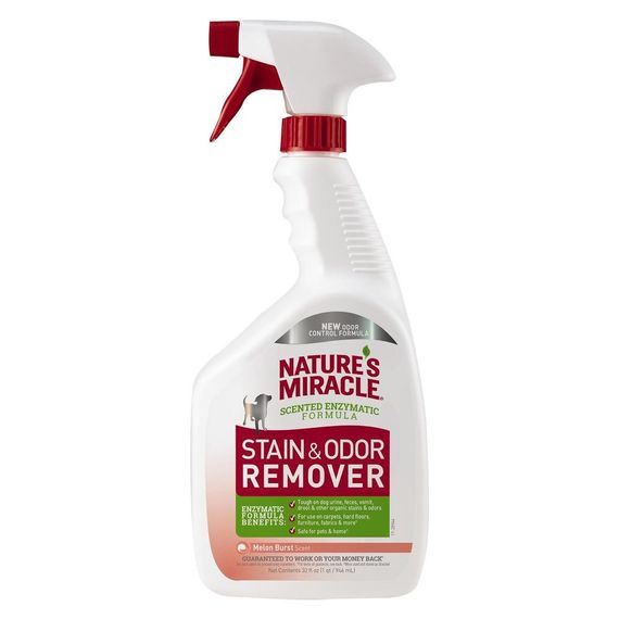 Спрей для устранения пятен и запахов от собак Nature's Miracle Dog Stain & Odor Remover с запахом дыни 946 мл