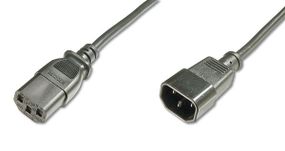 Кабель питания Digitus (C14/M - C13/F) black,1.8m (AK-440201-018-S)