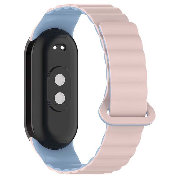 Ремінець Dual-color Magnetic для Xiaomi Mi Band 9/8 Light Pink / Lilac Blue | Зображення 1