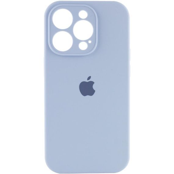 Чехол Silicone Case Full Camera Protective (AA) для Apple iPhone 15 Pro Max (6.7") Голубой / Lilac Blue