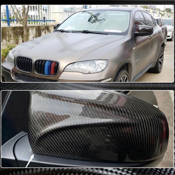 Накладки на Зеркала (Карбон) для BMW X5 E-70 2007-2013 гг | Зображення 7