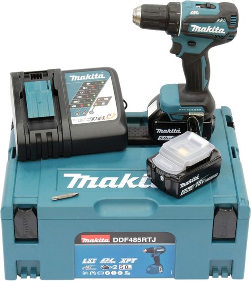 Шурупокрут акумуляторний Makita DDF485RTJ (50 Нм, 1.5-13 мм, BL, LXT) | Зображення 7
