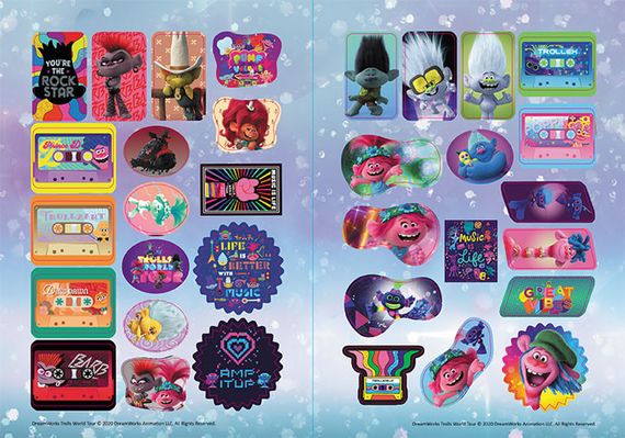 Книжка-раскраска с наклейками. Принц Ди. Тролли 2 1271005 на укр. языке | Зображення 1