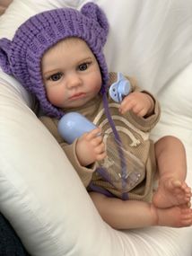 Силиконовая Коллекционная Кукла Реборн Пупс Reborn Новорожденная Девочка Младенец Менни (Виниловая Кукла) 50 см