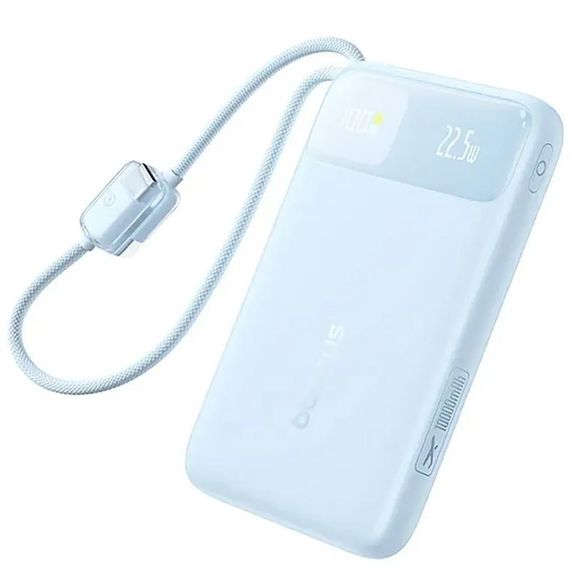 Портативний ЗП Power Bank Baseus EnerFill FC11 PD22.5W with cable 10000 mAh (E0027R) Galaxy Blue