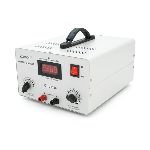 Зарядний пристрій для акумуляторів QCL-B30, AGM/LiFePO4, output:12-72V, 5А-40А, крокодили, 290x247x157mm | Зображення 1