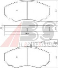 Колодка гальм. диск. CITROENFIATPEUGEOT JUMPERDUCATOBOXER передн. (вир-во ABS) A.B.S. 37331 на PEUGEOT BOXER автобус (230P)
