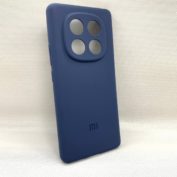 Чехол с логотипом для Xiaomi Redmi Note 14 Pro 4G | Противоударный | Soft Touch | Синий