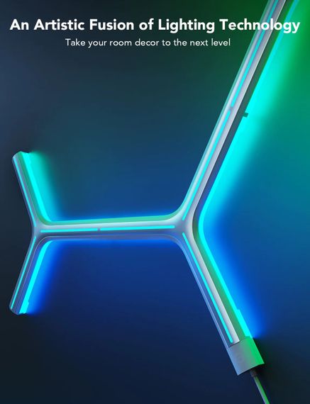 Набір настінних світильників Govee  H6065 Y Shape Light Panel 10шт RGB Білий (H6065301) | Зображення 9