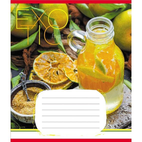 Тетрадь общая "Экзотические фрукты" 048-590098K-3 в клеточку, 48 листов