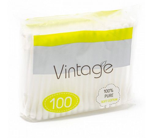 Ватні палички Vintage пакет, 100 шт