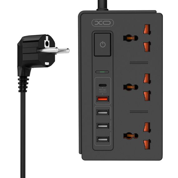 Мережевий подовжувач 3 розетки/4USB/PD/QCXPRO WL06 UK 1.8м чорний (MAW-44069_817) | Зображення 2