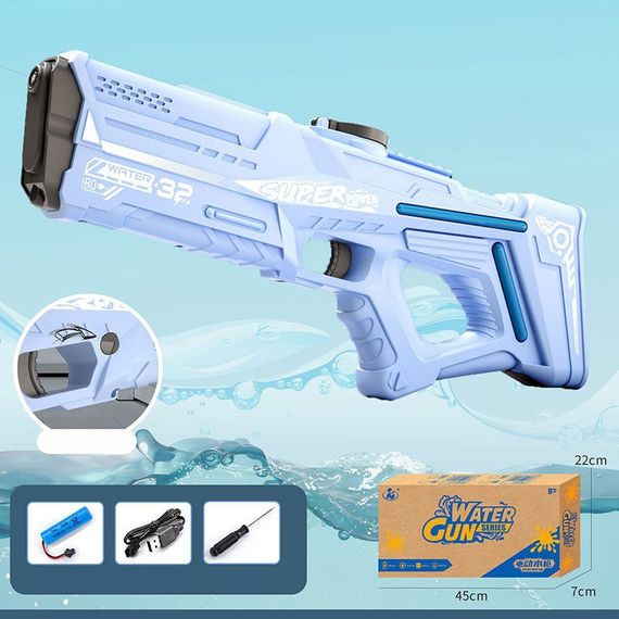 Водяний акумуляторний автомат Space Model Water Gun 9002A (750ml) with lithium battery Light Blue | Зображення 1