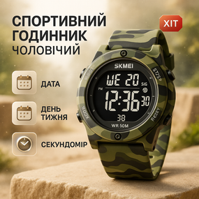 Часы для военных и отдыха SKMEI, Часы для туризма, Часы армейские оригинал Бюджетные спортивные LJ-98