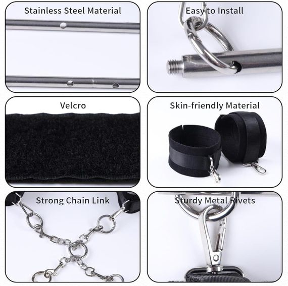 БДСМ-набір LOCKINK YEAHWOW Door Swing & Leg Spreader Bondage set Sex Aura | Зображення 3
