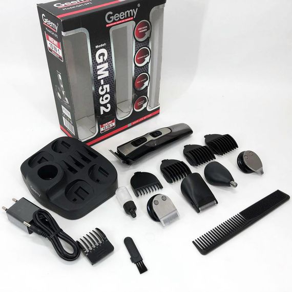 Набір для стрижки з зарядкою, Професійна машинка для стрижки волосся та бороди, Тример бездротовий YN-22 | Зображення 7