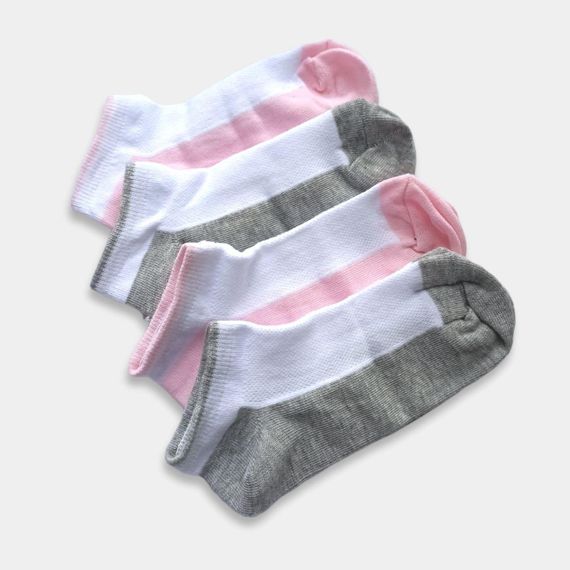 Дитячі шкарпетки короткі сіточка Twinsocks р18-20, 22-24 сірі, рожеві | Зображення 1