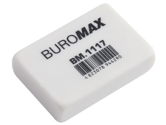 Ластик М білий 33*22*8мм, BM.1117 BUROMAX (4823078944290)