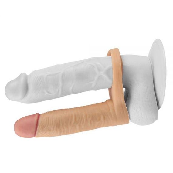 Тілесна насадка для подвійного проникнення The Ultra Soft Double 14 см Sex Aura | Зображення 5