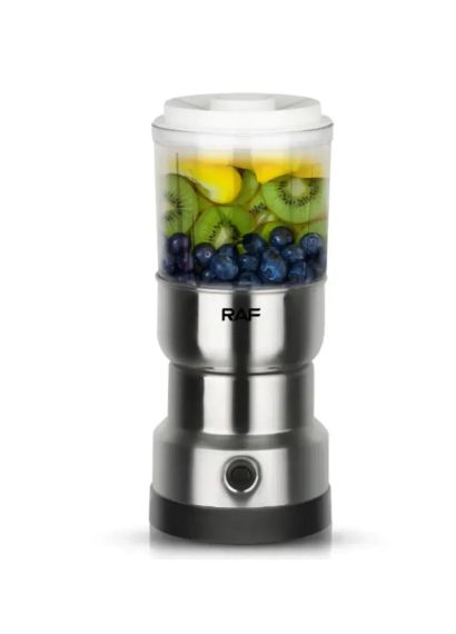 Кавомолка-блендер потужний подрібнювач електричний RAF R-7126 300W з нержавіючої сталі | Зображення 3