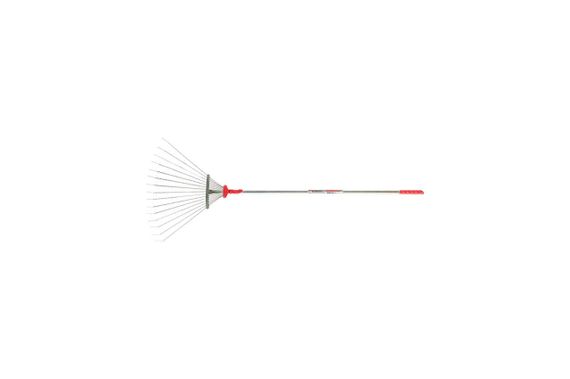 Грабли веерные Intertool - 15 прутьев раздвижные с ручкой PRO (FT-3008)