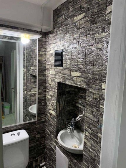 Самоклеюча декоративна 3D панель під цеглу сірий піщаник 700х770х5мм (059) SW-00000178 | Зображення 2