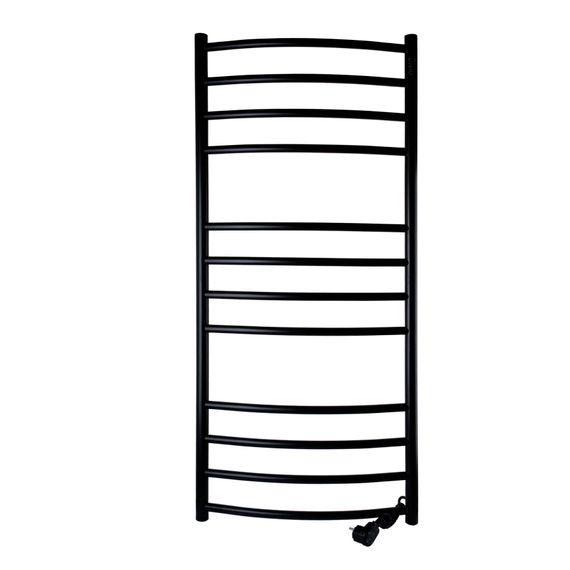 Рушникосушарка UNIO LDE ER 1200-500-12 BLK Драбинка Дуга Еліт чорна (21555)