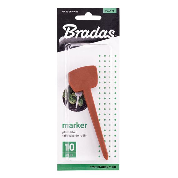 Маркер для рослин Bradas 13 x 4 см - 10 шт, коричневий, TYE1340BR/10B | Зображення 1