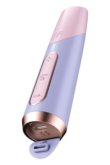Миниатюрный вакуумный стимулятор клитора Satisfyer Bold Kiss розово-сиреневый Sex Aura | Зображення 3