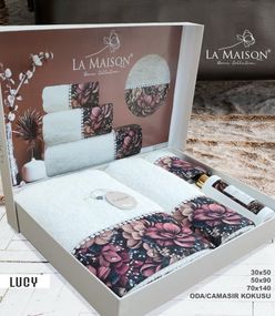 Подарочный набор полотенец La Maison, 3 шт. с ароматом Lucy