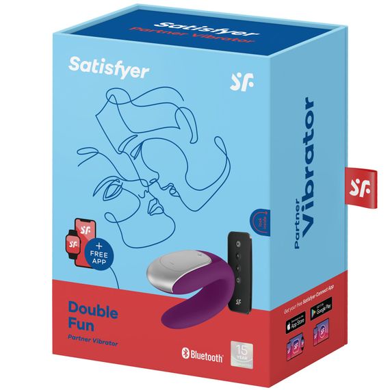 Смартвібратор для пар Satisfyer Double Fun з пультом, Фіолетовий | Зображення 6