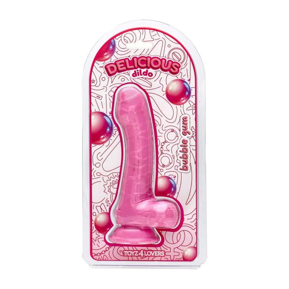 Фаллоимитатор с ароматом жвачки - Toyz4lovers Delicious Dildo Bubble Gum, 18,5 см sexstyle | Зображення 1