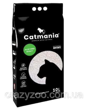 Наповнювач для котячого туалету Catmania бентонітовий алое вера 10 л