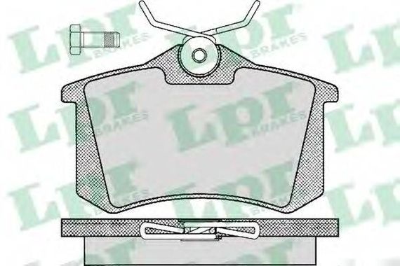 Колодка гальм. диск. SEAT IBIZA, VW GOLF, RENAULT CLIO задн. (вир-во LPR) LPR 05P294 на VW GOLF Mk III кабрио (1E7)