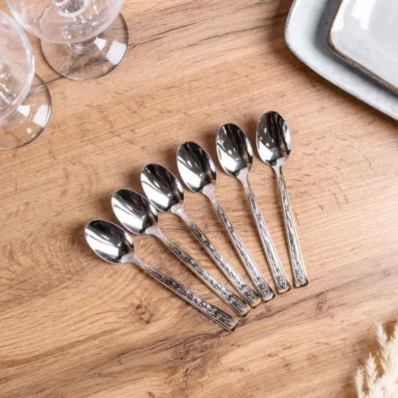 Набір столових чайних з нержавіючої сталі 6 штук столовий набір HP96921 | Зображення 1