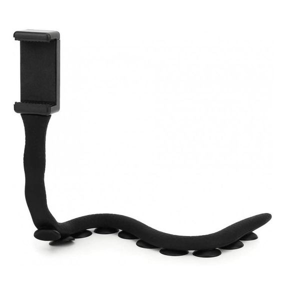 Гибкий держатель для телефона с присосками универсальный Cute Worm Lazy Holder. Цвет: черный IL-80 | Зображення 8