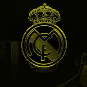Акриловый светильник-ночник Real Madrid желтый tty-n002154