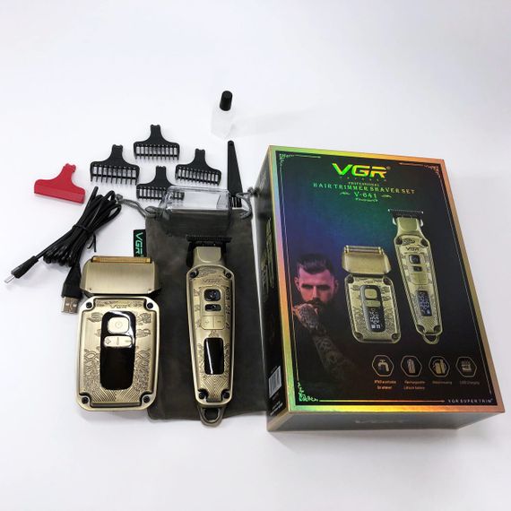 Машинка для стрижки акумуляторна з керамічними ножами VGR, Машинка для підстригання YA-57 | Зображення 3