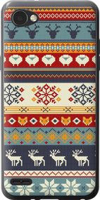 Чехол на LG Q6 Рождественский орнамент "3303u-1094-17620"