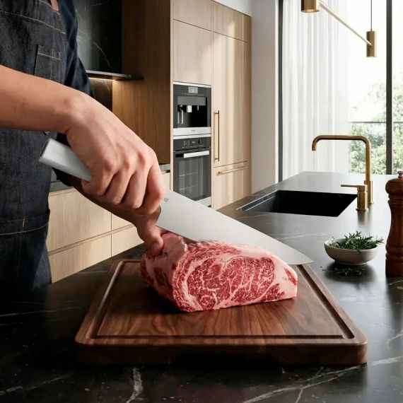 Ніж кухонний Butterfork Chef’s Knife AR-RPM9 ABS Light Grey | Зображення 1