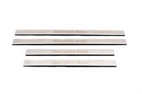 Накладки на дверні пороги Carmos (4 шт, нерж.) для Mercedes E-сlass W124 1984-1997 рр