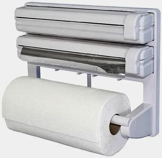 Кухонный диспенсер для пленки, фольги и полотенец Kitchen Roll Triple Paper dispenser, держатель для полотенец | Зображення 2