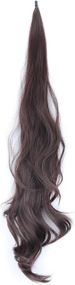 Накладний хвіст каштановий 30 дюймів, 75 см хвилястий, синтетичний, термостійке волокно коричневе, колір 04