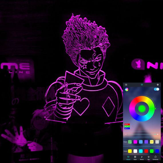 Акриловый светильник-ночник управление с телефона Хисока Мороу 3 tty-n001863